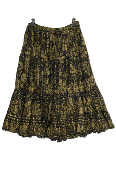 Combodeal - Gold barock blockprint skirt