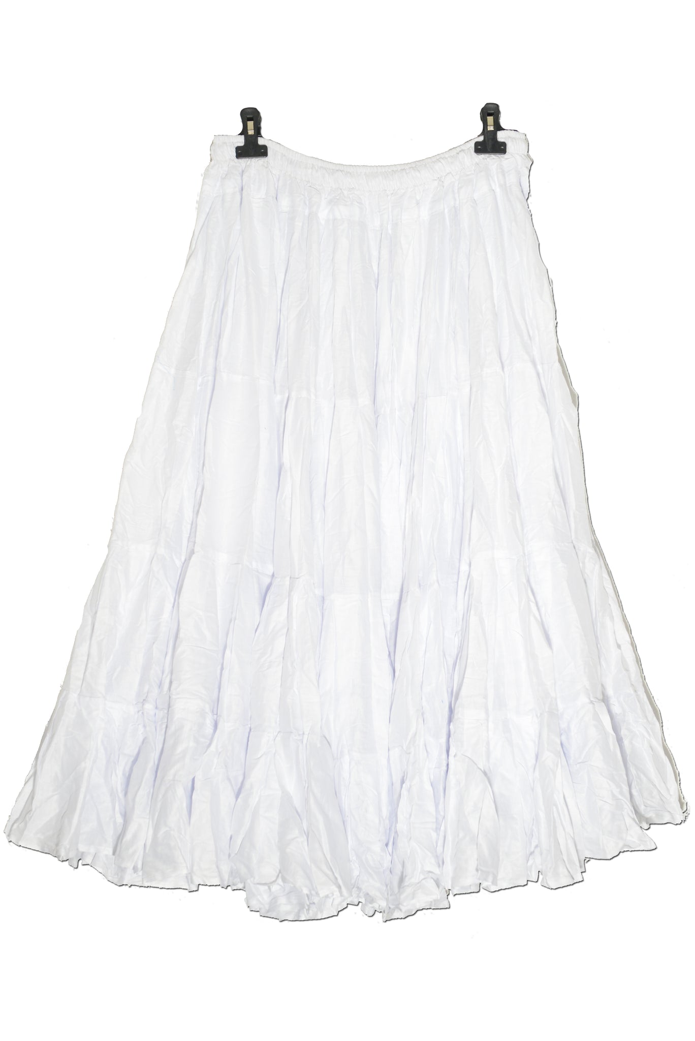 White cotton solid coloured skirt