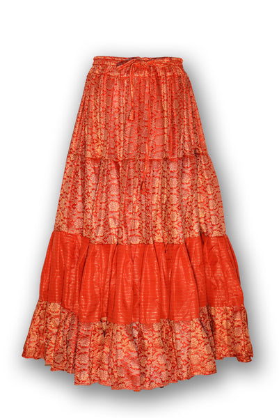 Red skirt - gold embroidery