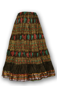 Black skirt - aishwarya border and polkadot print