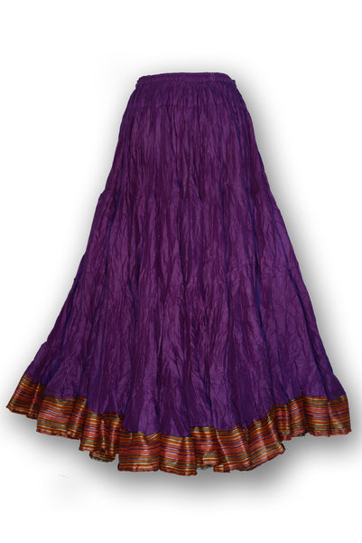 Purple cotton skirt with aishwarya border