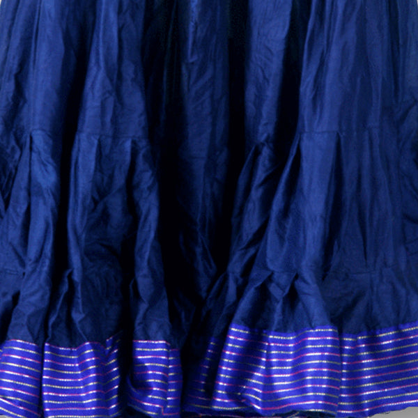 Blue cotton skirt with aishwarya border