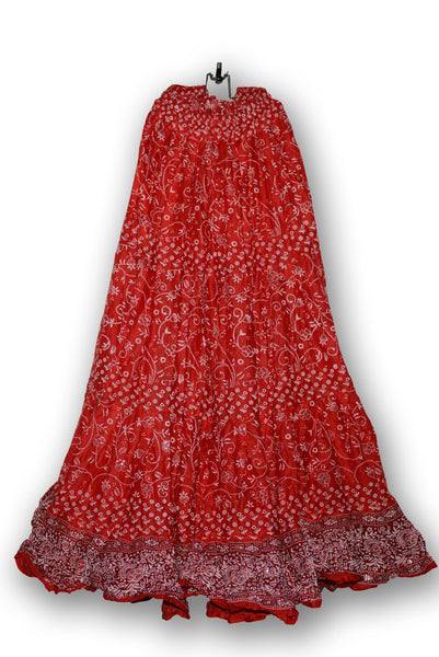 Red skirt - Jodha maharani blockprint