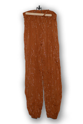 Copper lurex pantaloon