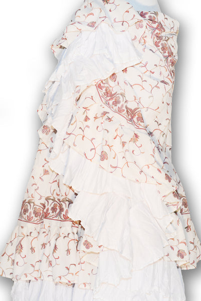 Combodeal - White skirt embroidery print